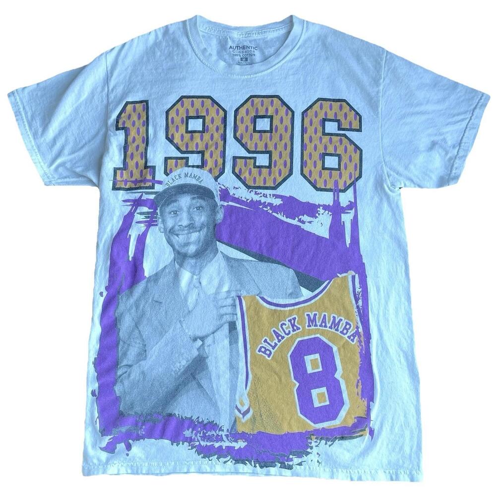 Kobe Bryant Draft Day Big Print Tee Medium 1996 Black Mamba Nba Basketball